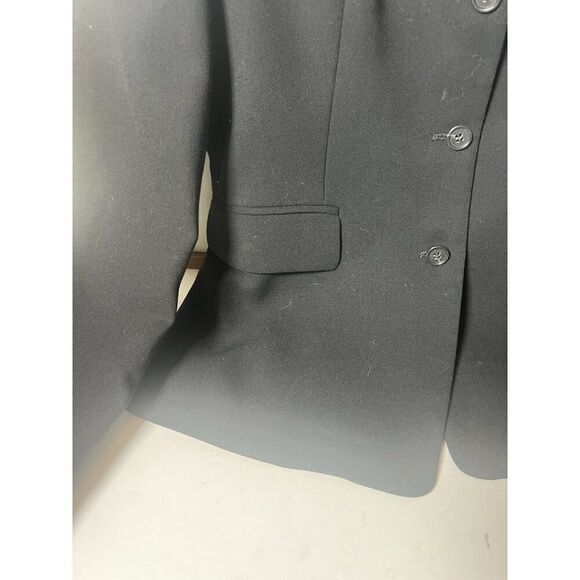 Womens Academia Workwear J.Crew 3 Button Black Wool Blazer Size 8.   Mm - Picture 5 of 6